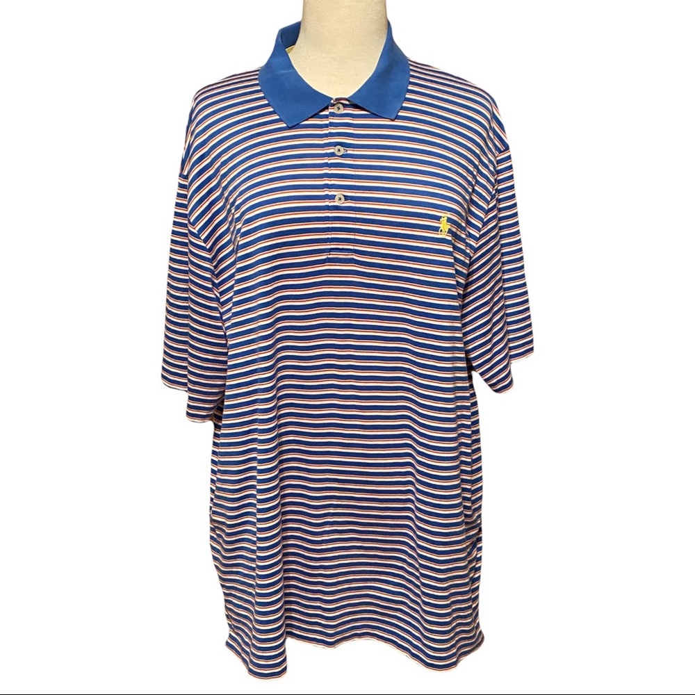 VTG 90s POLO GOLF Ralph Lauren Stripe Sawgrass SS Polo Shirt Men’s Sz M Pima